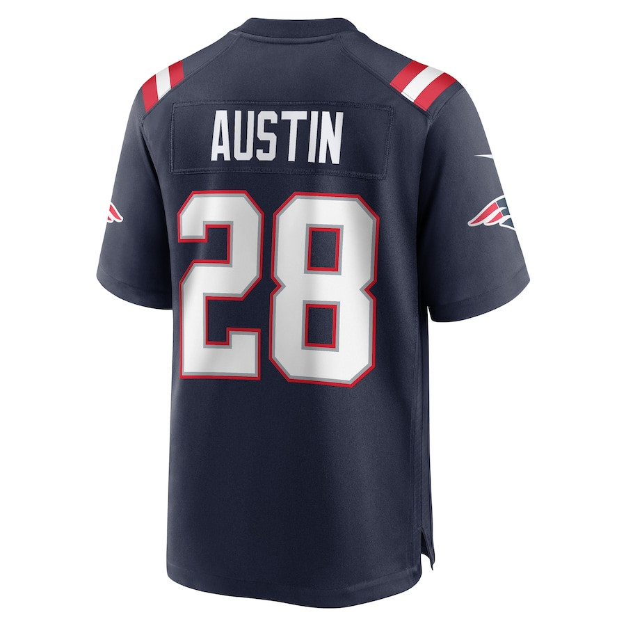Alex Austin 28 New England Patriots Team Game Men Jersey - Navy JS9530 nicesnker - Image 3