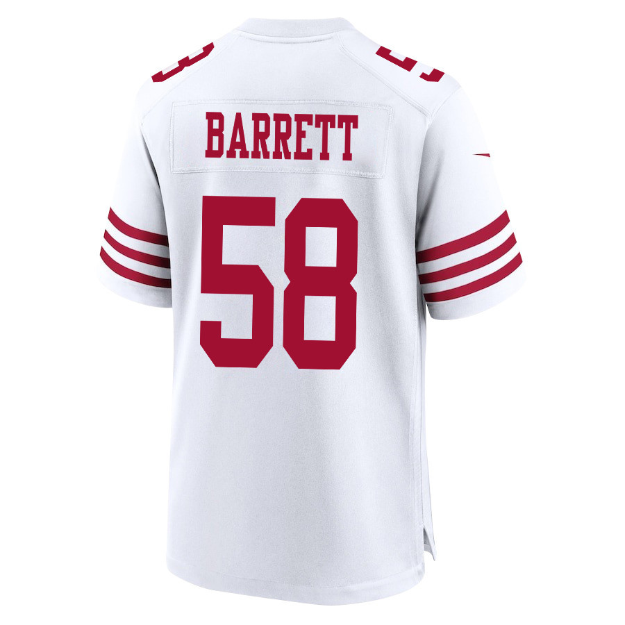 Alex Barrett 58 San Francisco 49ers NFC Champions Patch Game Men Jersey - White JS9176 nicesnker - Image 3