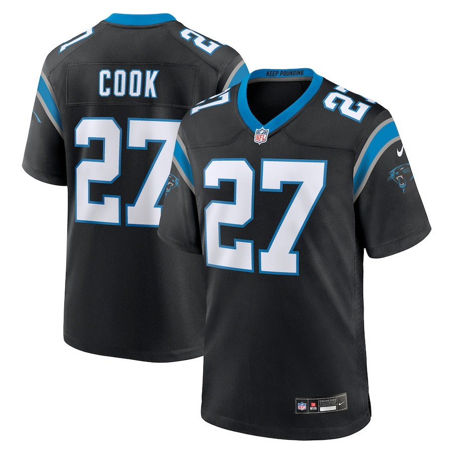 Alex Cook 27 Carolina Panthers Game Men Jersey - Black JS1916 nicesnker