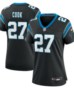 Alex Cook 27 Carolina Panthers Game Women Jersey - Black JS2402 nicesnker