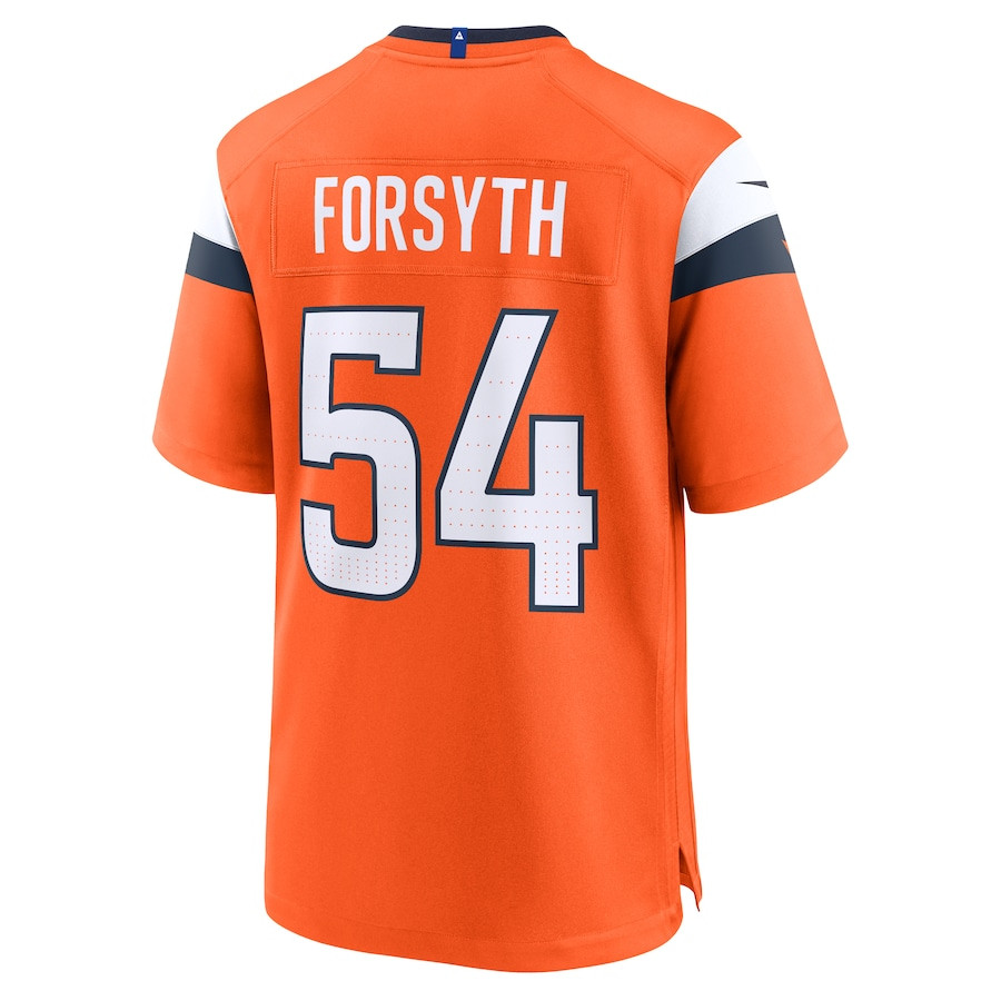 Alex Forsyth 54 Denver Broncos Team Game Men Jersey - Orange JS2109 nicesnker - Image 3