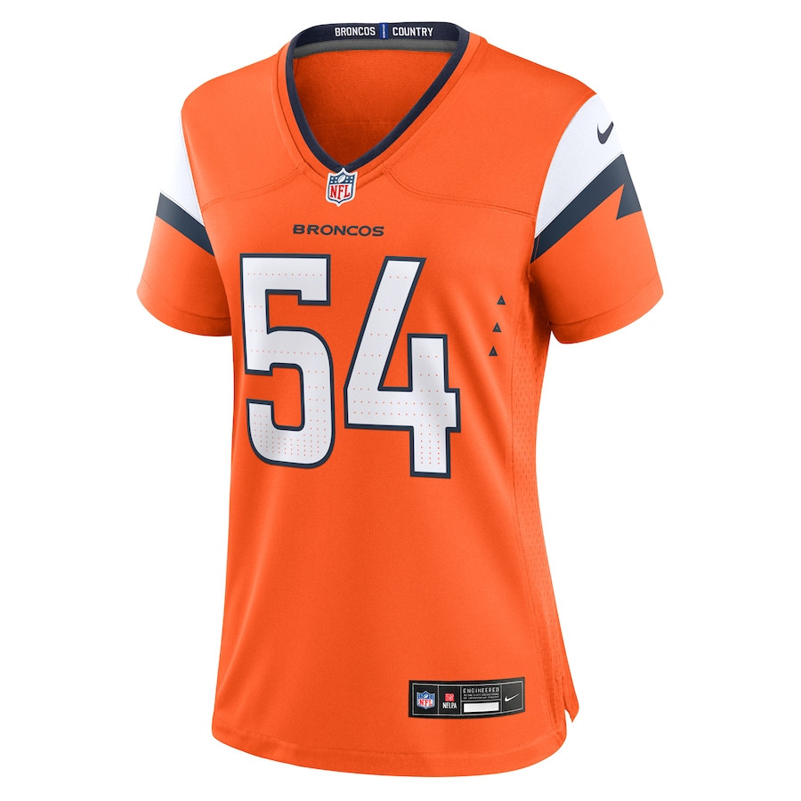 Alex Forsyth 54 Denver Broncos Women's Team Game Jersey - Orange JS1473 nicesnker - Image 2