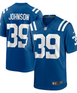 Alex Johnson 39 Indianapolis Colts Team Game Men Jersey - Royal JS1600 nicesnker