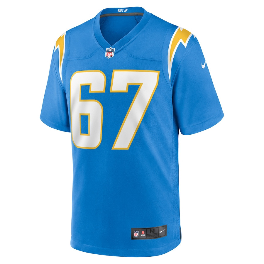 Alex Leatherwood 67 Los Angeles Chargers Team Game Men Jersey - Powder Blue JS3200 nicesnker - Image 2
