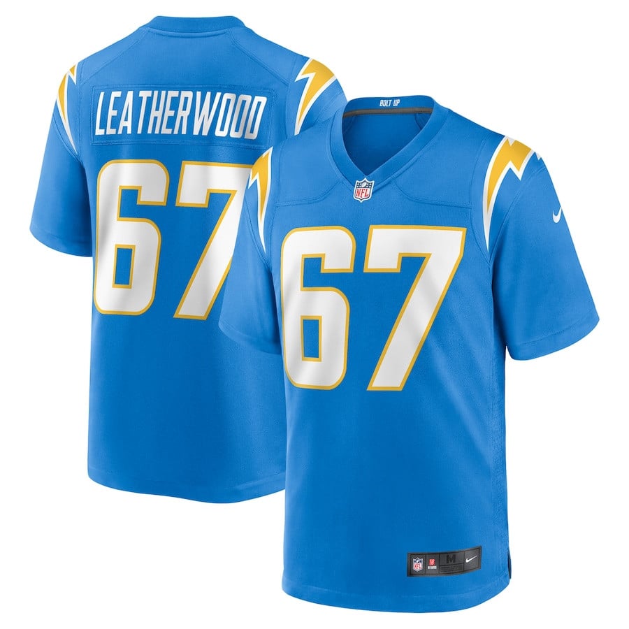 Alex Leatherwood 67 Los Angeles Chargers Team Game Men Jersey - Powder Blue JS3200 nicesnker