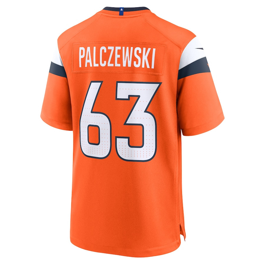 Alex Palczewski 63 Denver Broncos Team Game Men Jersey - Orange JS6398 nicesnker - Image 3