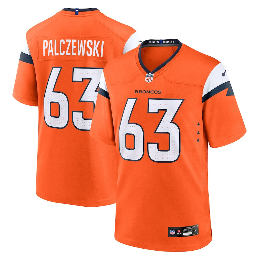 Alex Palczewski 63 Denver Broncos Team Game Men Jersey - Orange JS6398 nicesnker