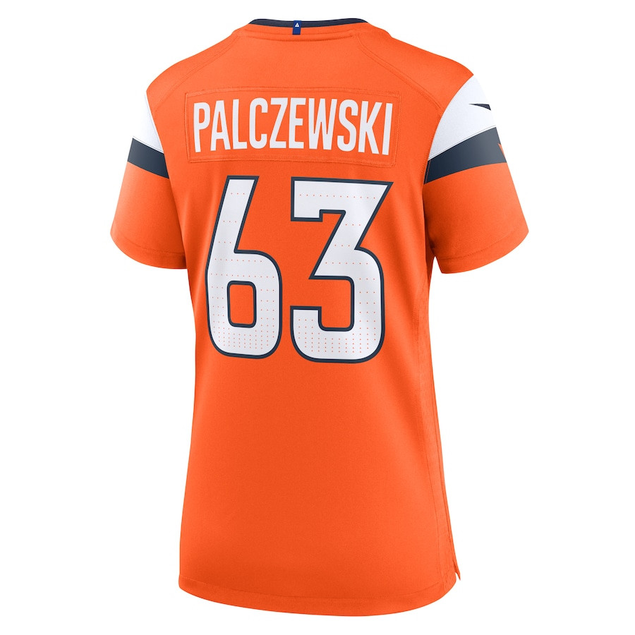 Alex Palczewski 63 Denver Broncos Women's Team Game Jersey - Orange JS2282 nicesnker - Image 3