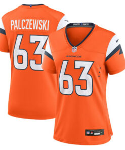 Alex Palczewski 63 Denver Broncos Women's Team Game Jersey - Orange JS2282 nicesnker