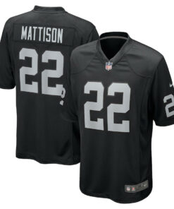 Alexander Mattison 22 Las Vegas Raiders Team Game Men Jersey - Black JS5433 nicesnker