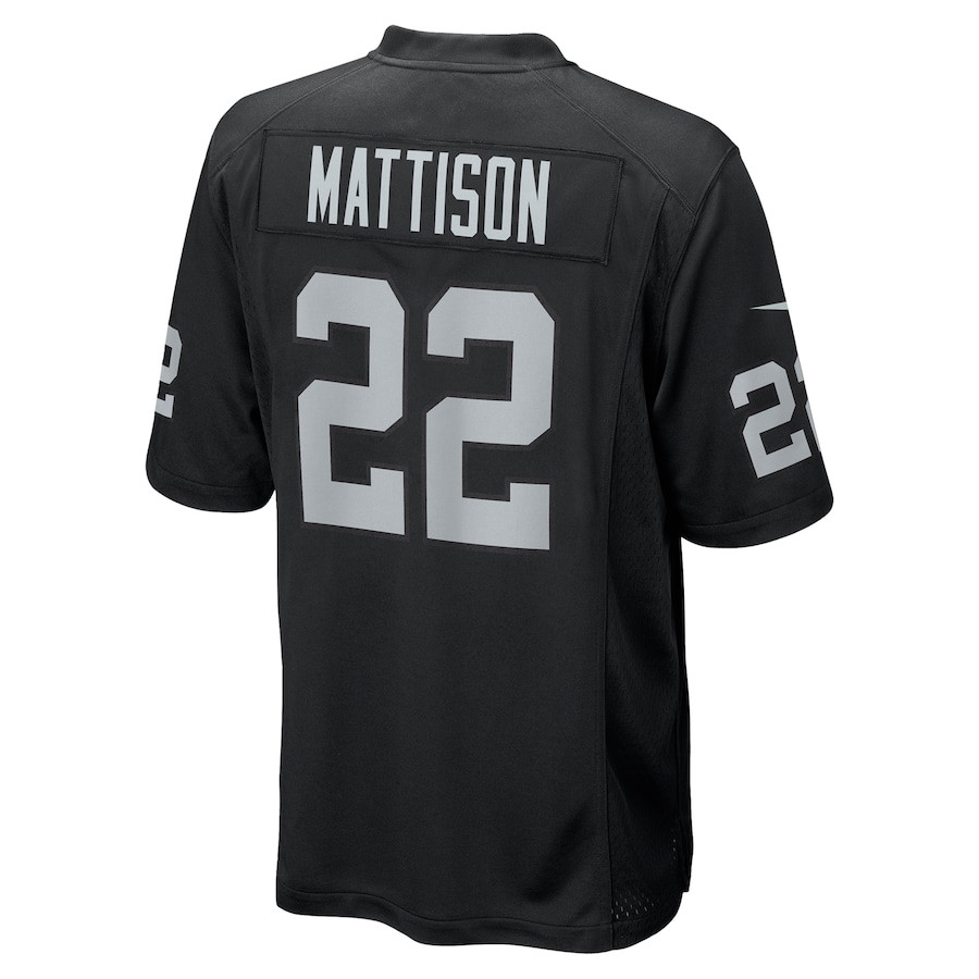 Alexander Mattison 22 Las Vegas Raiders Team Game Men Jersey - Black JS5433 nicesnker - Image 3