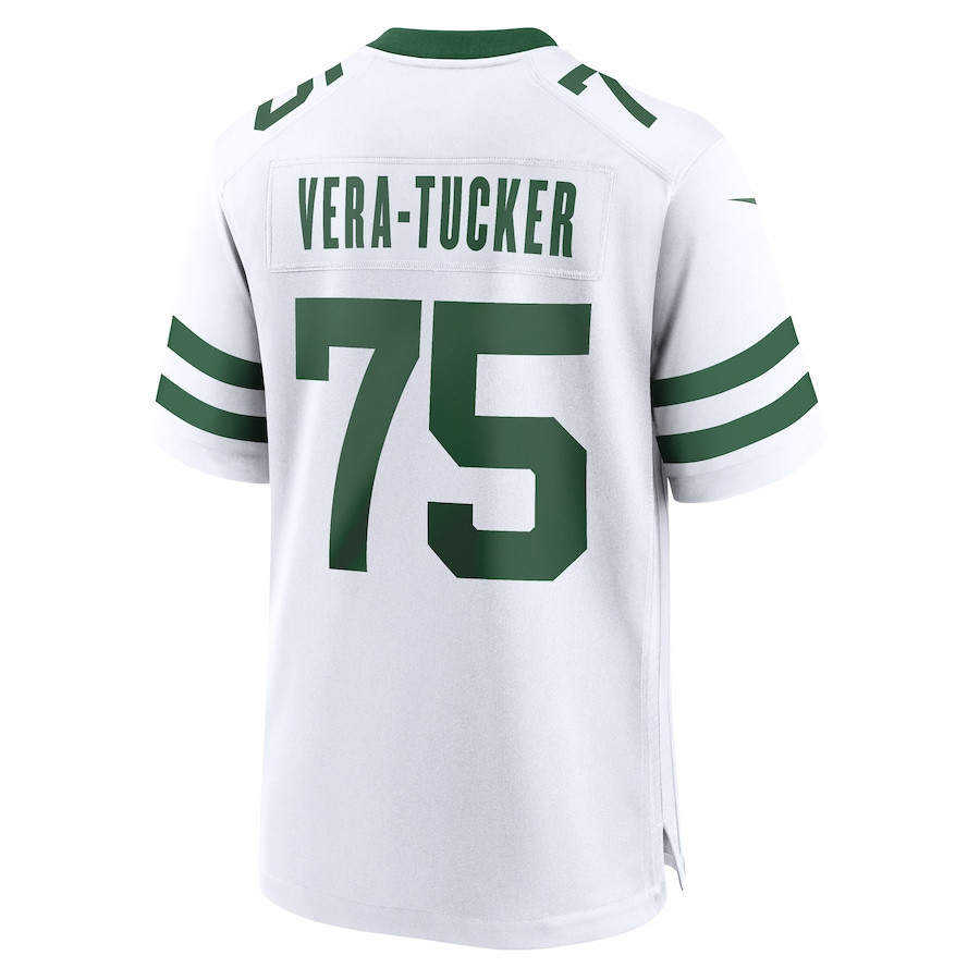 Alijah Vera-Tucker 75 New York Jets Game Jersey - Men, Legacy White JS7884 nicesnker - Image 3