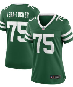 Alijah Vera-Tucker 75 New York Jets Women's Team Game Jersey - Legacy Green JS3022 nicesnker