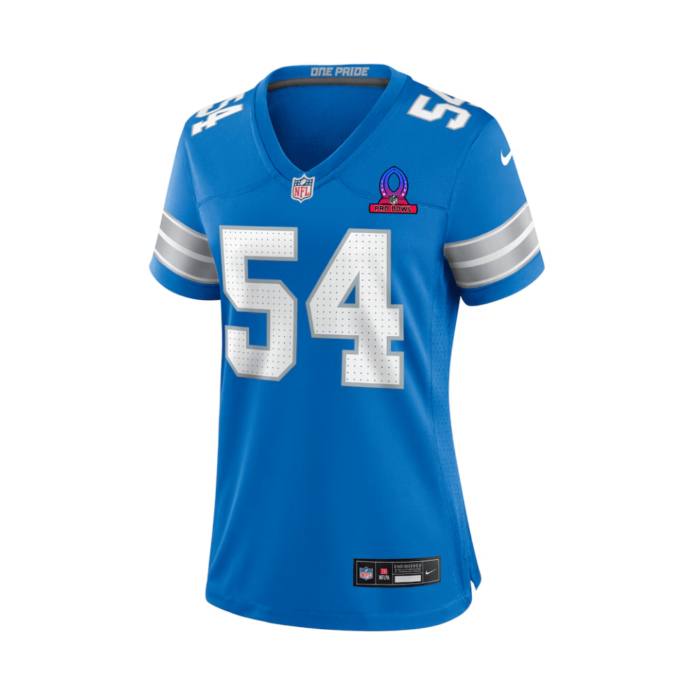 Alim McNeill 54 Detroit Lions 2025 Pro Bowl Patch Women Game Jersey - Blue JS1149 nicesnker - Image 3