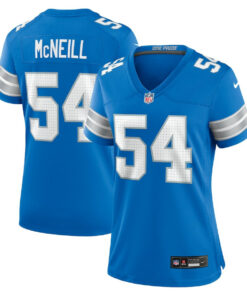 Alim McNeill 54 Detroit Lions Women's Team Game Jersey - Blue JS9646 nicesnker