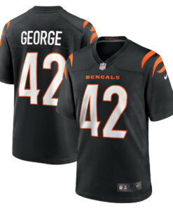 Allan George 42 Cincinnati Bengals Team Game Men Jersey - Black JS2214 nicesnker
