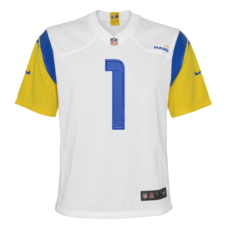 Allen Robinson 1 Los Angeles Rams YOUTH Game Jersey - White JS9209 nicesnker - Image 2