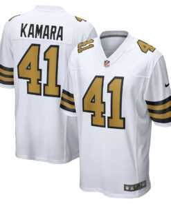 Alvin Kamara 41 New Orleans Saints Alternate Game Men Jersey - White JS1131 nicesnker