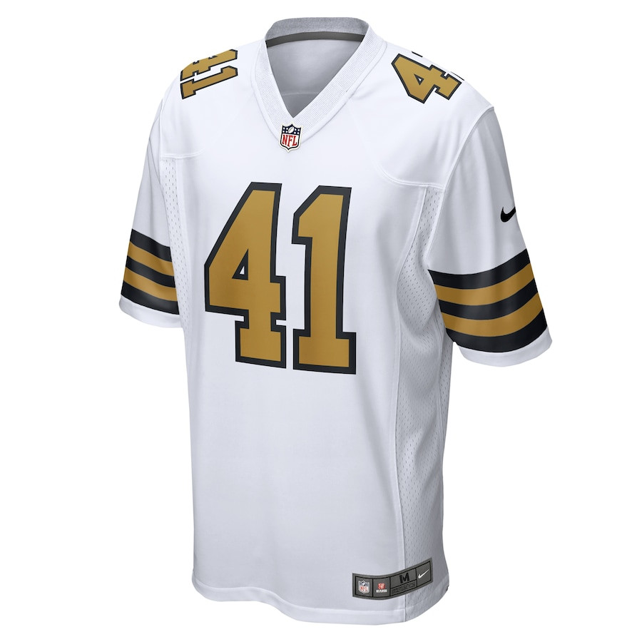 Alvin Kamara 41 New Orleans Saints Alternate Game Men Jersey - White JS1131 nicesnker - Image 2