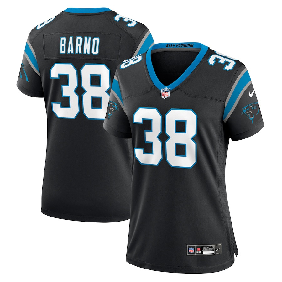 Amar? Barno 38 Carolina Panthers Women's Game Jersey - Black JS6034 nicesnker
