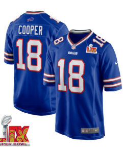Amari Cooper #18 Buffalo Bills Super Bowl LIX Jersey - Men's - Royal JS2135 nicesnker