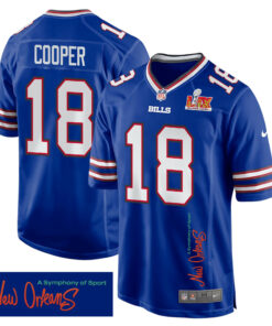 Amari Cooper 18 Buffalo Bills Super Bowl LIX 'New Orleans - A Symphony of Sport' EMBROIDERED Game Men Jersey - Royal JS9082 nicesnker