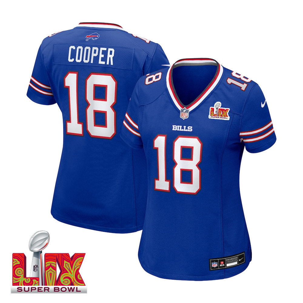 Amari Cooper #18 Buffalo Bills Super Bowl LIX Women's Jersey - Royal JS5811 nicesnker