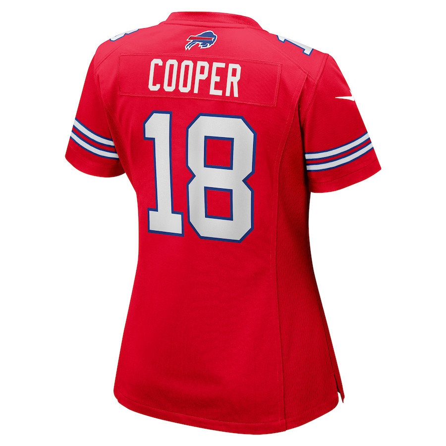Amari Cooper 18 Buffalo Bills Women's 2nd Alternate Game Jersey - Red JS6549 nicesnker - Image 3