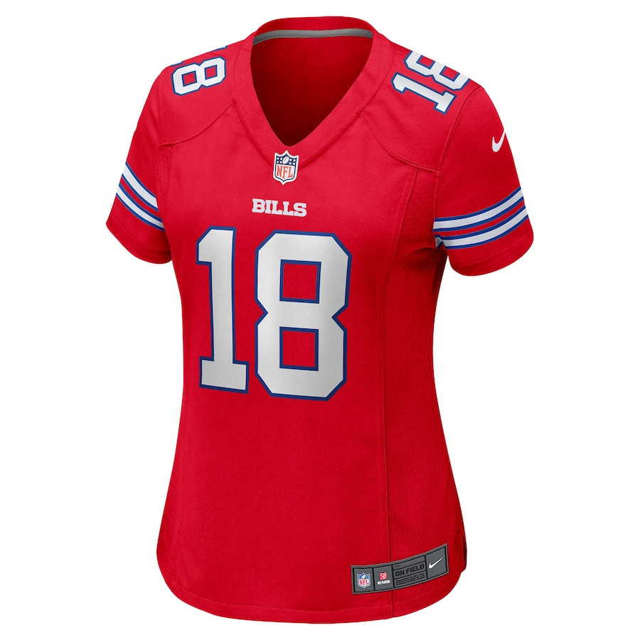 Amari Cooper 18 Buffalo Bills Women's 2nd Alternate Game Jersey - Red JS6549 nicesnker - Image 2