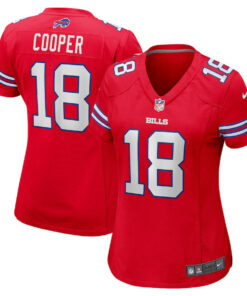 Amari Cooper 18 Buffalo Bills Women's 2nd Alternate Game Jersey - Red JS6549 nicesnker