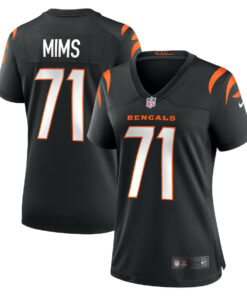 Amarius Mims 71 Cincinnati Bengals Women's Game Jersey - Black JS1574 nicesnker