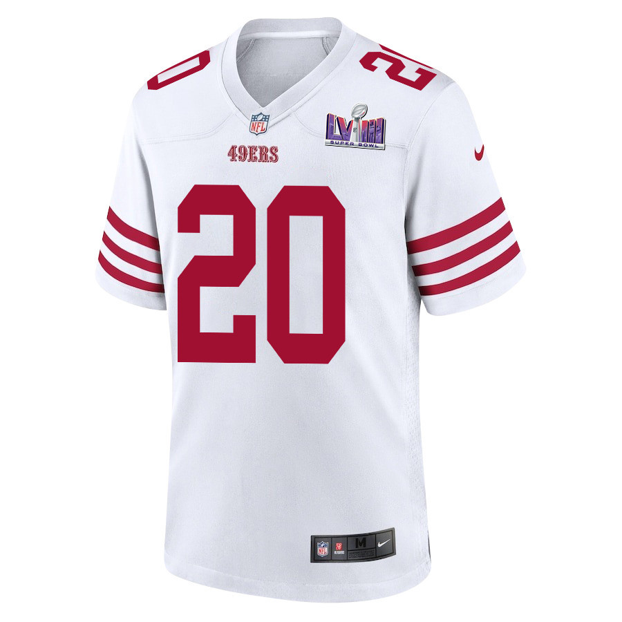 Ambry Thomas 20 San Francisco 49ers Super Bowl LVIII Patch Game Men Jersey - White JS4372 nicesnker - Image 2