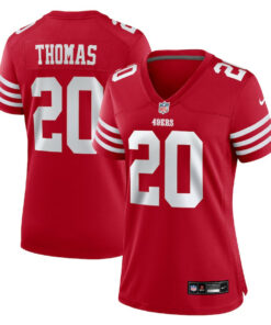 Ambry Thomas 20 San Francisco 49ers Women's Game Jersey - Scarlet JS5675 nicesnker