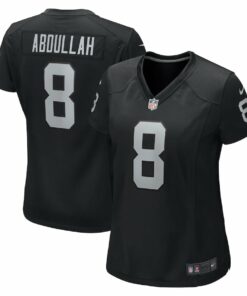 Ameer Abdullah 8 Las Vegas Raiders Women's Team Game Jersey - Black JS1203 nicesnker