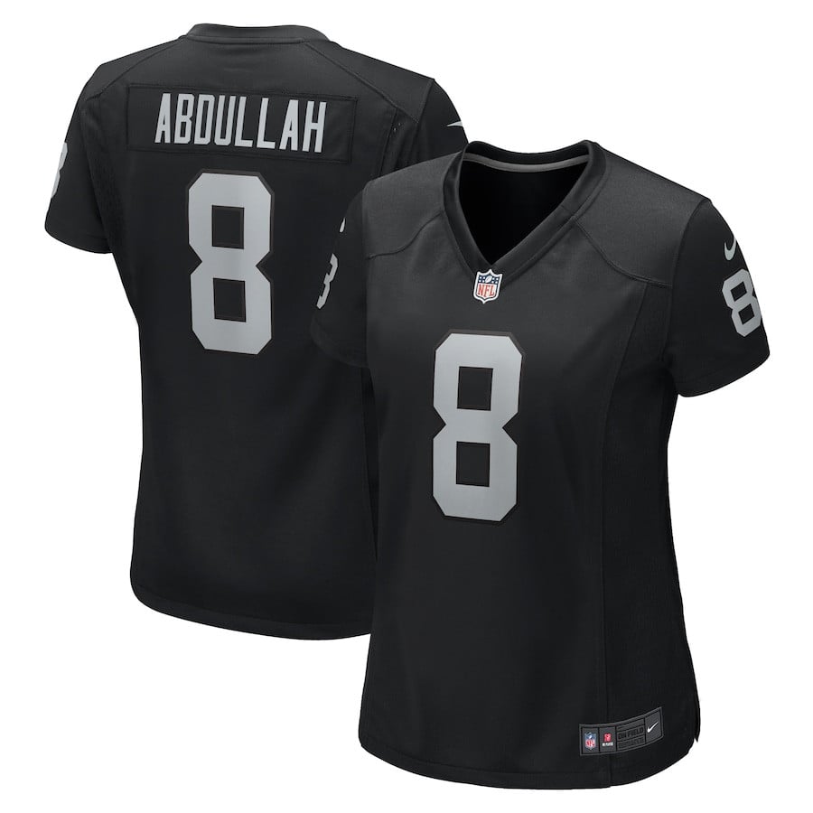 Ameer Abdullah 8 Las Vegas Raiders Women's Team Game Jersey - Black JS1203 nicesnker
