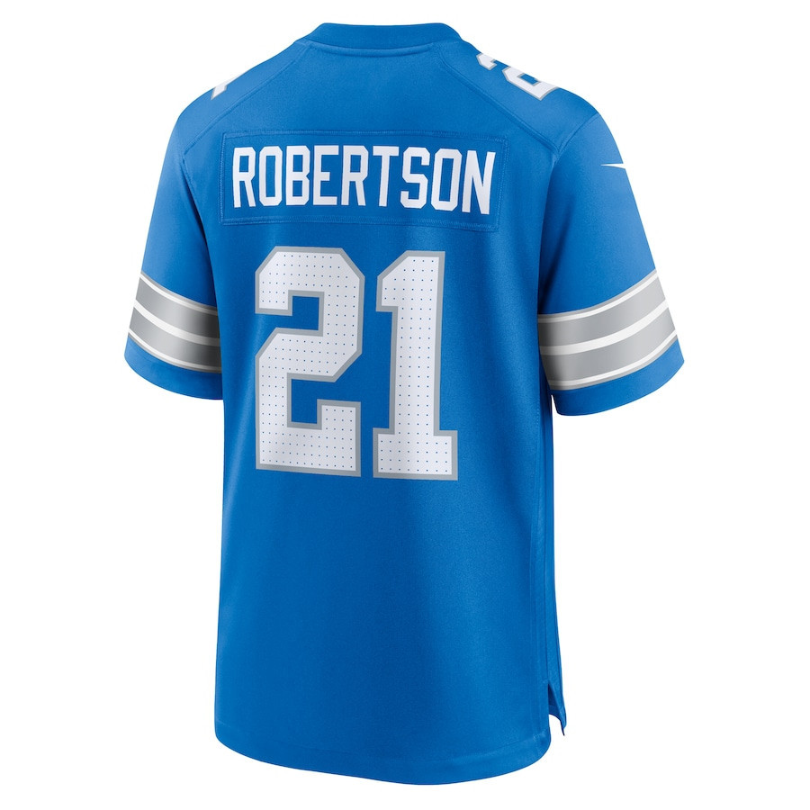 Amik Robertson #21 Detroit Lions Super Bowl LIX YOUTH Jersey - Blue JS3309 nicesnker - Image 3