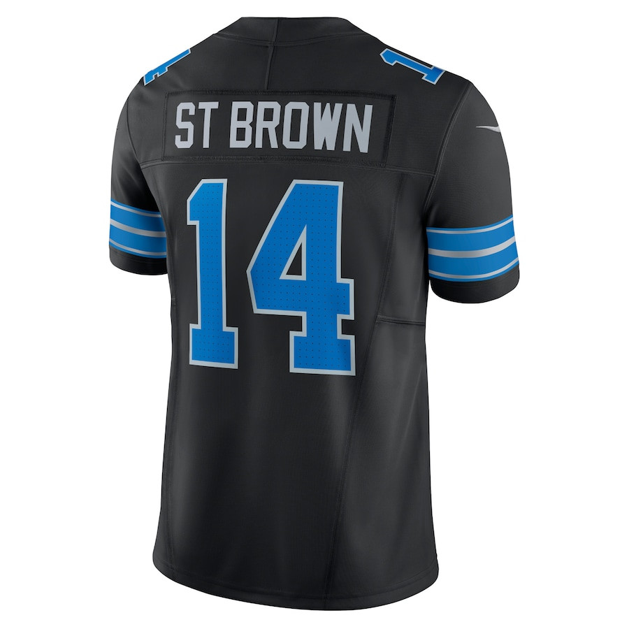Amon-Ra St. Brown 14 Detroit Lions 2nd Alternate Vapor F.U.S.E. Limited Jersey - Black JS1221 nicesnker - Image 3