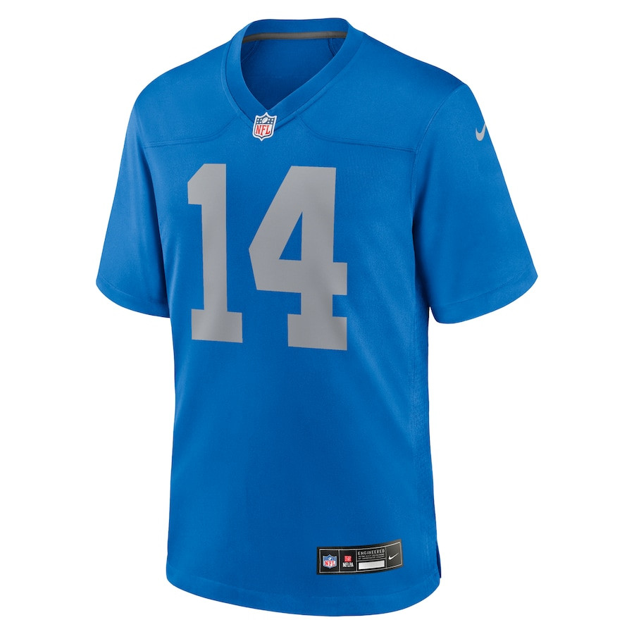 Amon-Ra St. Brown 14 Detroit Lions Alternate Game Men Jersey - Blue JS3244 nicesnker - Image 2
