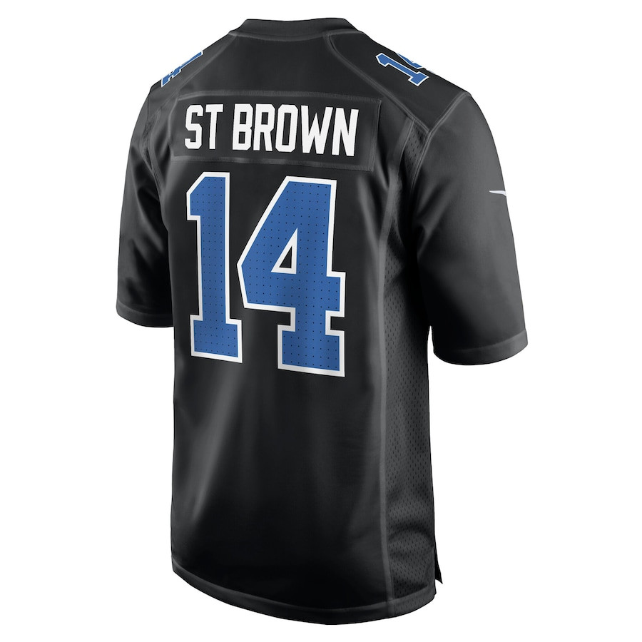 Amon-Ra St. Brown 14 Detroit Lions Carbon Fashion Men Jersey - Carbon Black JS2874 nicesnker - Image 3