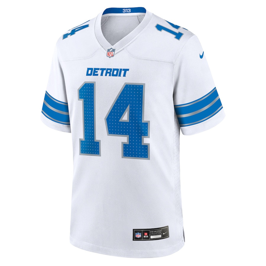 Amon-Ra St. Brown 14 Detroit Lions Game Jersey - White, Men JS2310 nicesnker - Image 2