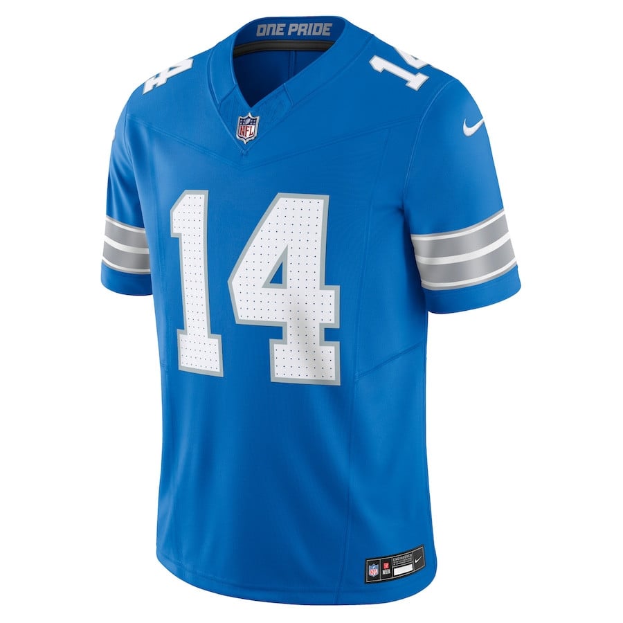 Amon-Ra St. Brown 14 Detroit Lions Vapor F.U.S.E. Limited Jersey - Men, Blue JS8630 nicesnker - Image 2