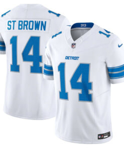 Amon-Ra St. Brown 14 Detroit Lions Vapor F.U.S.E. Limited Jersey - White JS7258 nicesnker
