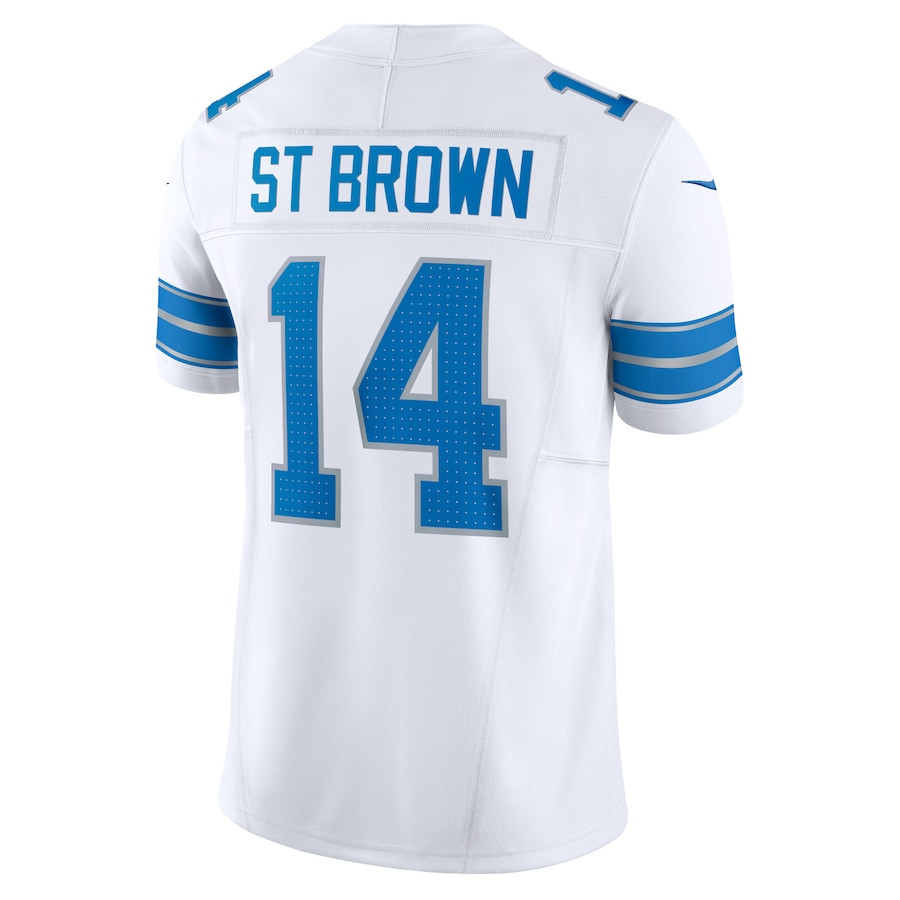 Amon-Ra St. Brown 14 Detroit Lions Vapor F.U.S.E. Limited Jersey - White JS7258 nicesnker - Image 3