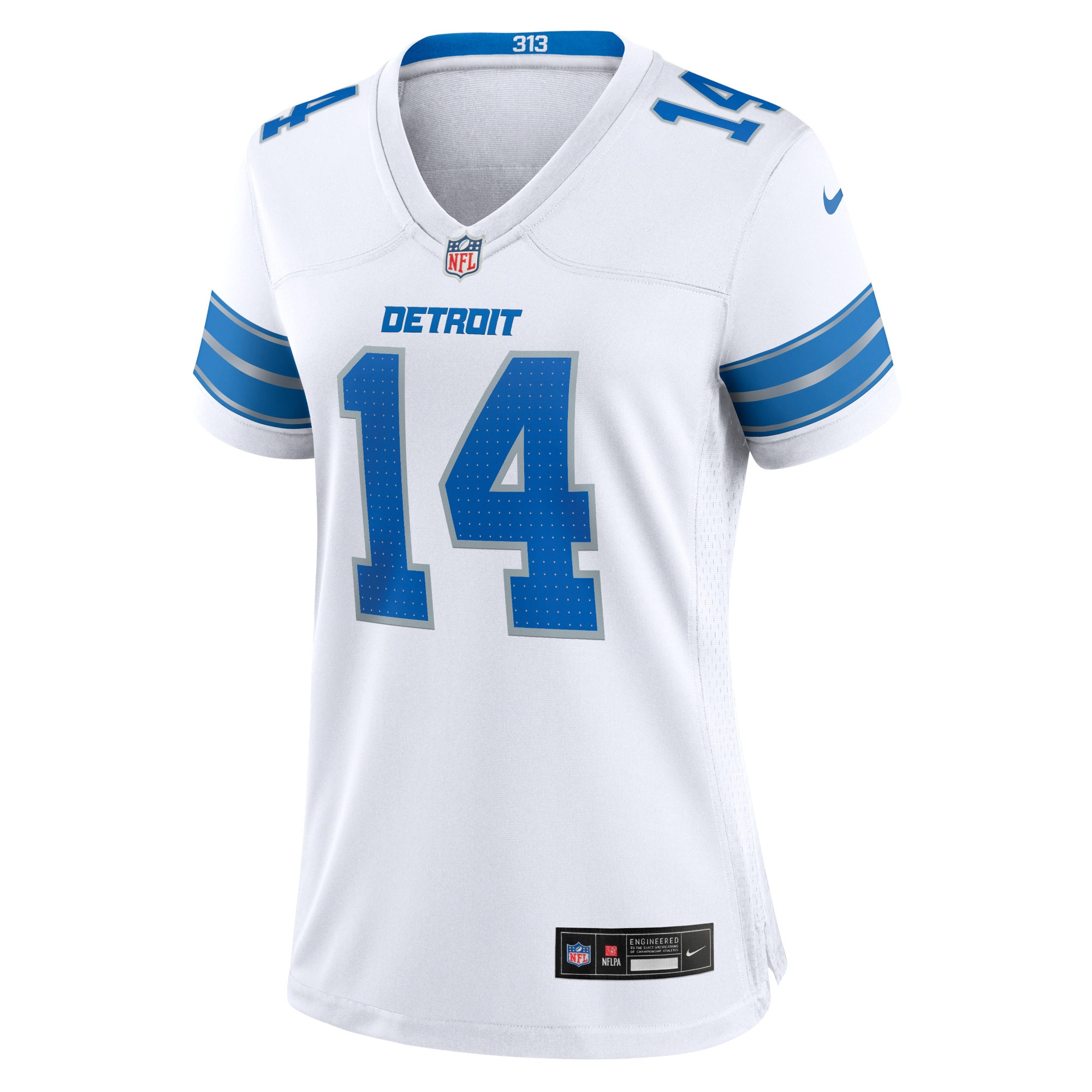 Amon-Ra St. Brown 14 Detroit Lions Women's White Game Jersey - White JS8705 nicesnker - Image 2