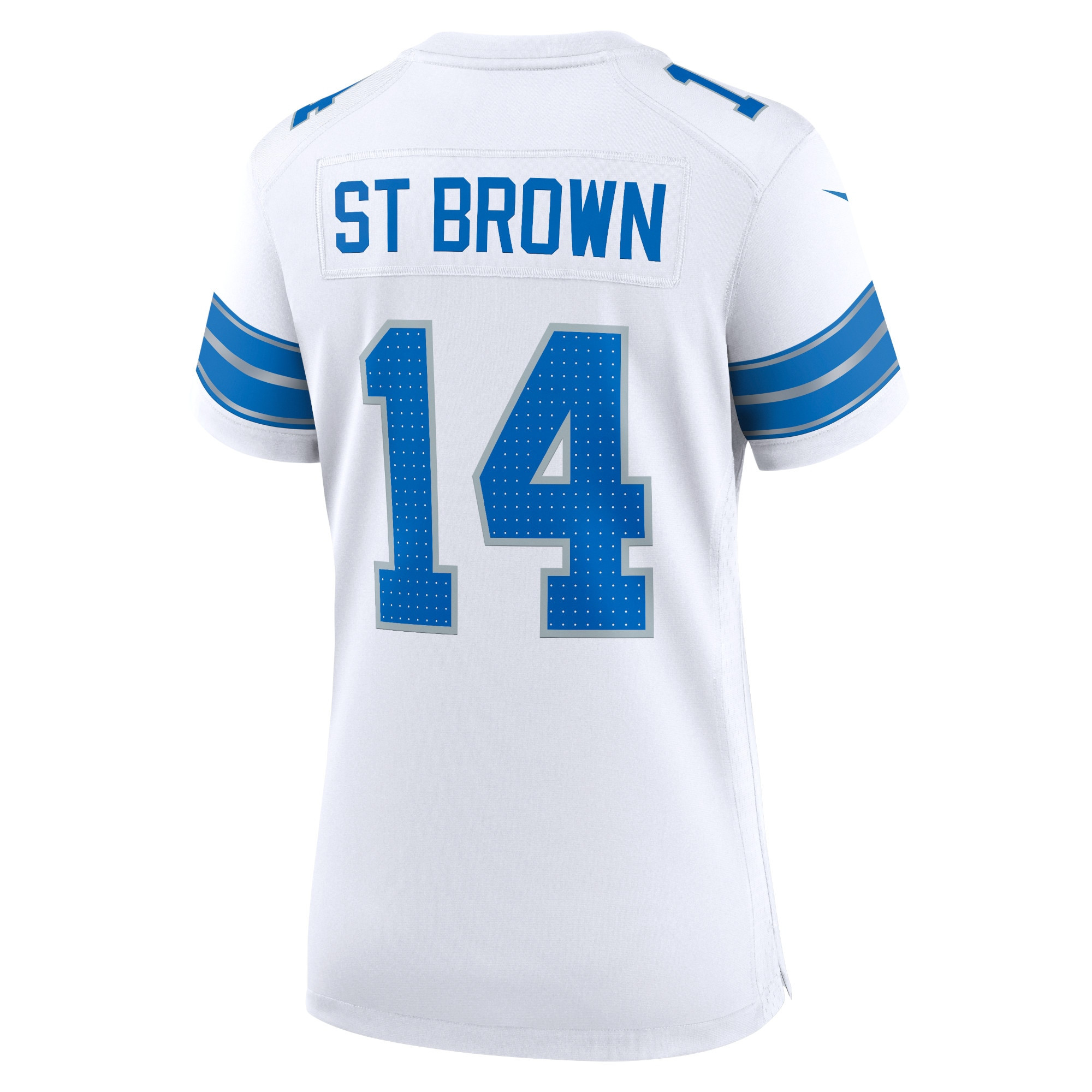 Amon-Ra St. Brown 14 Detroit Lions Women's White Game Jersey - White JS8705 nicesnker - Image 3