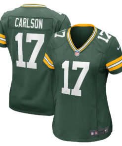 Anders Carlson 17 Green Bay Packers Women Game Jersey - Green JS7677 nicesnker