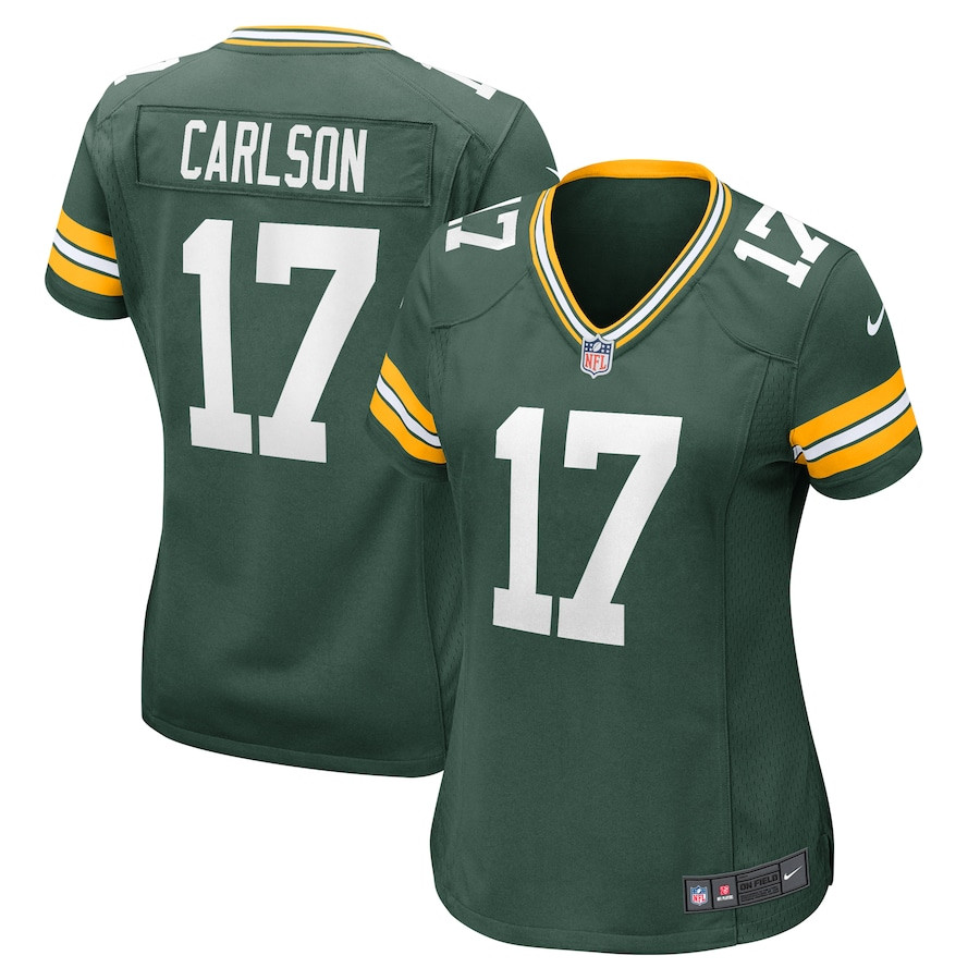 Anders Carlson 17 Green Bay Packers Women Game Jersey - Green JS7677 nicesnker
