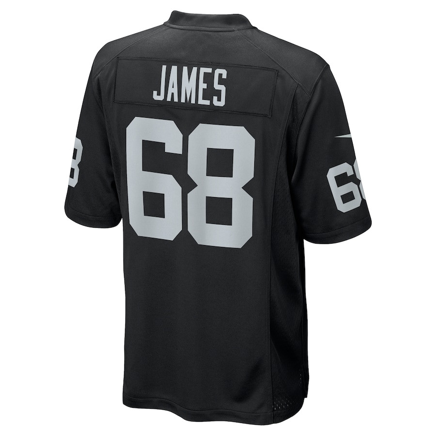 Andre James 68 Las Vegas Raiders Men Game Jersey - Black JS5723 nicesnker - Image 3