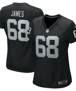 Andre James 68 Las Vegas Raiders Women Game Jersey - Black JS4331 nicesnker