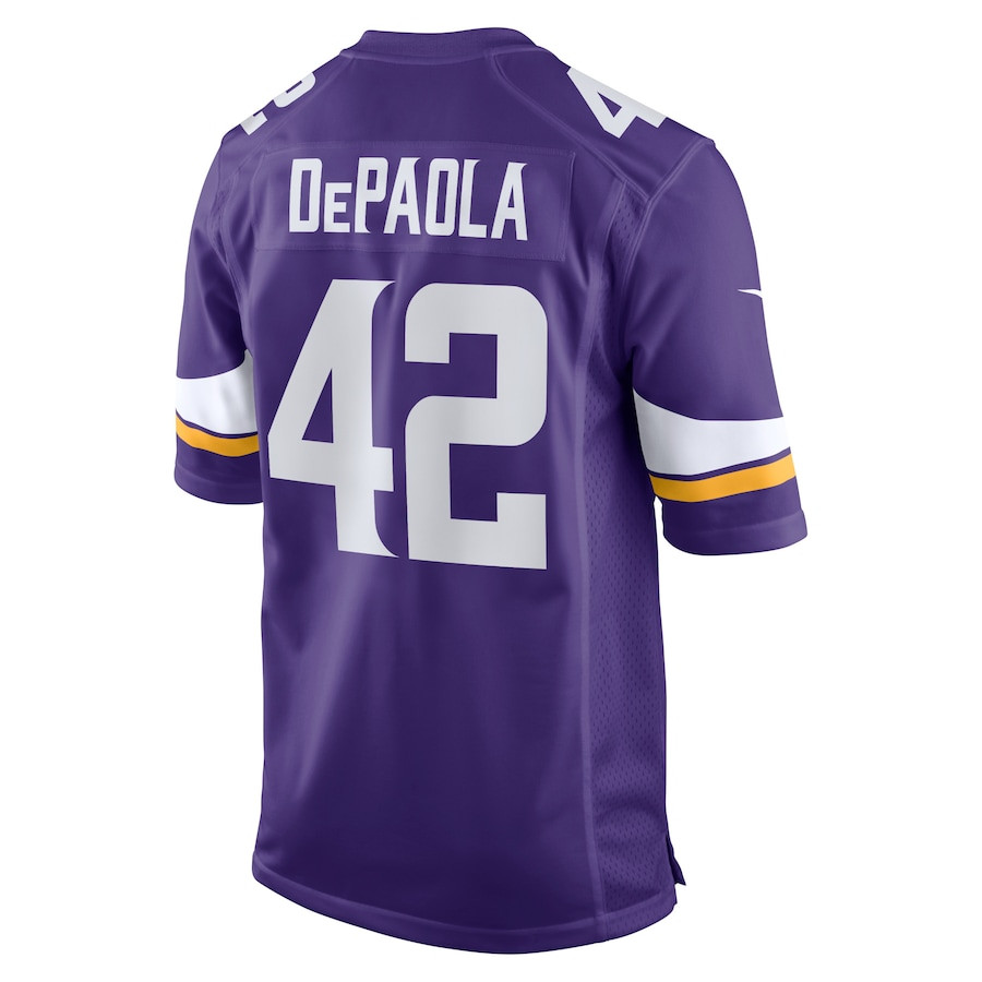 Andrew DePaola 42 Minnesota Vikings Men Game Jersey - Purple JS3048 nicesnker - Image 3